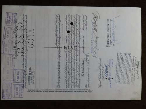 Pennsylvania Railroad Company, Stock Certificate, 1952 , 5