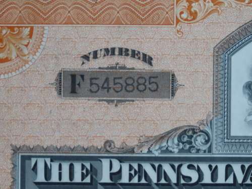 Pennsylvania Railroad Company, Stock Certificate, 1952 , 5