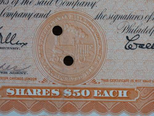 Pennsylvania Railroad Company, Stock Certificate, 1952 , 5