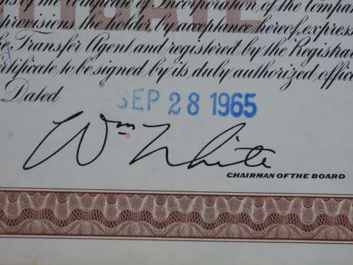 Erie Lackawanna Railroad Company, Stock Certificate, 1965, 10 Shares