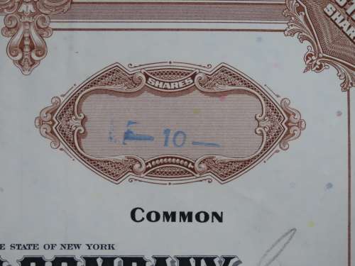 Erie Lackawanna Railroad Company, Stock Certificate, 1965, 10 Shares