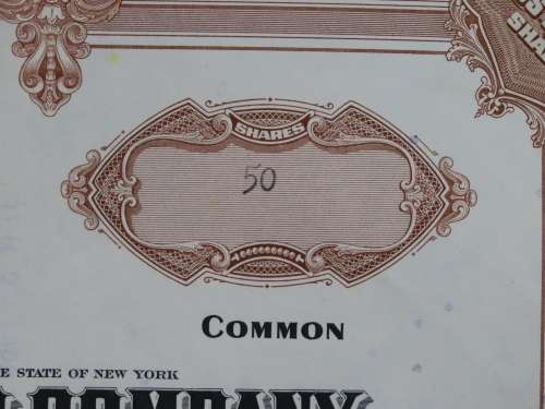 Erie Lackawanna Railroad Company, Stock Certificate, 1965, 50 Shares