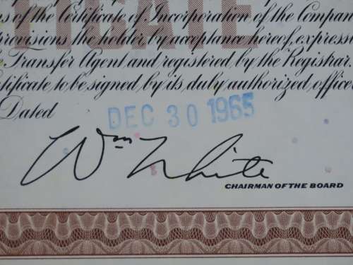 Erie Lackawanna Railroad Company, Stock Certificate, 1965, 50 Shares