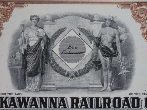 Erie Lackawanna Railroad Company, Stock Certificate, 1966, 50 Shares