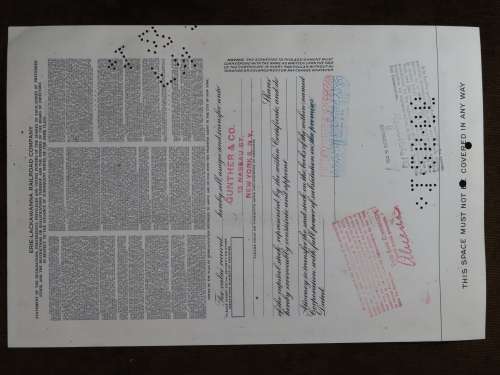 Erie Lackawanna Railroad Company, Stock Certificate, 1966, 50 Shares