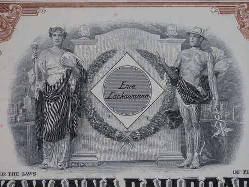 Erie Lackawanna Railroad Company, Stock Certificate, 1966, 55 Shares
