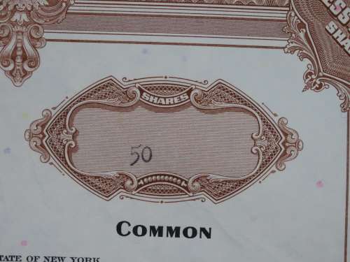 Erie Lackawanna Railroad Company, Stock Certificate, 1966, 50 Shares