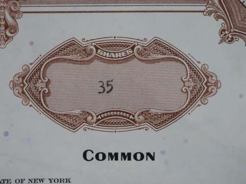 Erie Lackawanna Railroad Company, Stock Certificate, 1965, 35 Shares