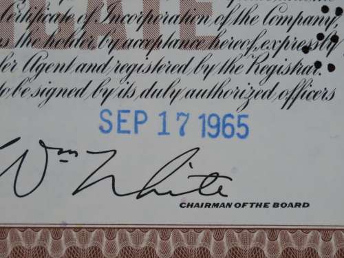 Erie Lackawanna Railroad Company, Stock Certificate, 1965, 35 Shares