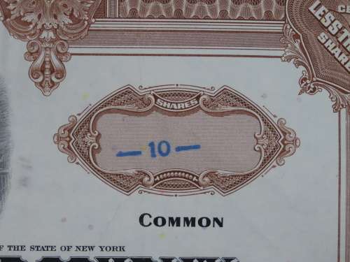 Erie Lackawanna Railroad Company, Stock Certificate, 1965, 10 Shares