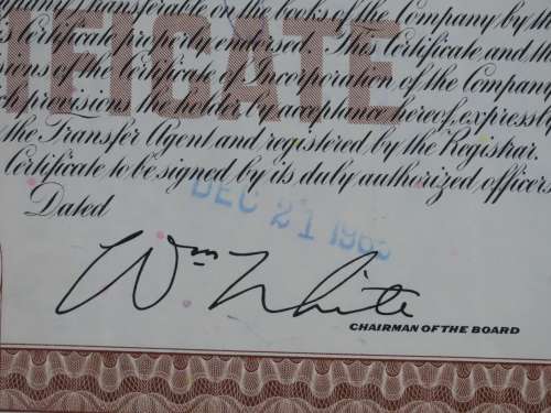 Erie Lackawanna Railroad Company, Stock Certificate, 1965, 10 Shares