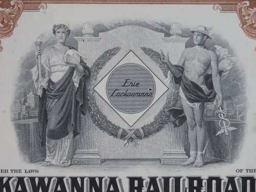 Erie Lackawanna Railroad Company, Stock Certificate, 1965, 10 Shares