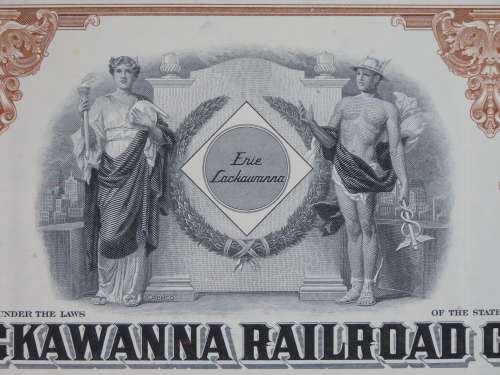 Erie Lackawanna Railroad Company, Stock Certificate, 1960, 25 Shares