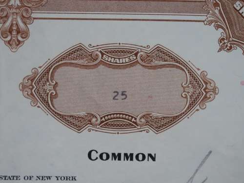 Erie Lackawanna Railroad Company, Stock Certificate, 1960, 25 Shares
