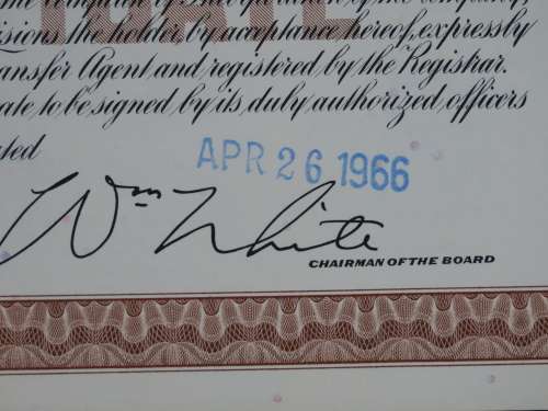 Set of Two Erie Lackawanna Railroad Company, Stock Certificates, 1960 to 1966