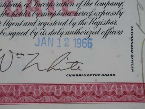 Set of Two Erie Lackawanna Railroad Company, Stock Certificates, 1960 to 1966