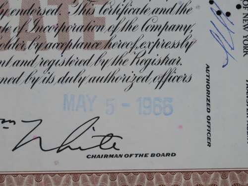 Set of Two Erie Lackawanna Railroad Company, Stock Certificates, 1962 to 1966