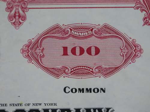 Set of Two Erie Lackawanna Railroad Company, Stock Certificates, 1962 to 1966
