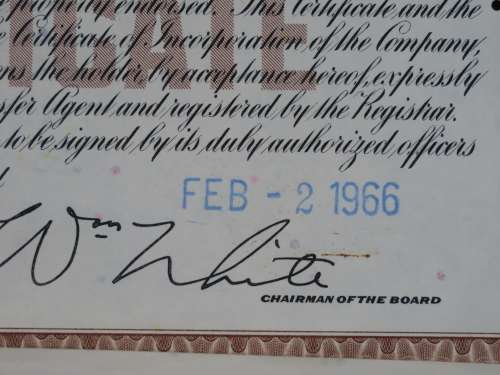 Set of Two Erie Lackawanna Railroad Company, Stock Certificates, 1962 to 1966
