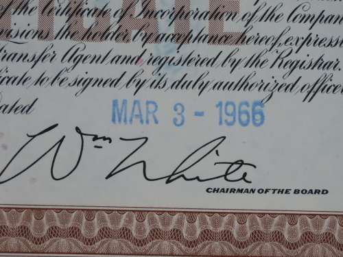 Set of Two Erie Lackawanna Railroad Company, Stock Certificates, 1962 to 1966