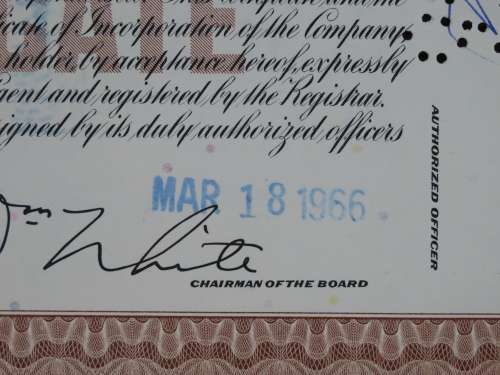 Set of Two Erie Lackawanna Railroad Company, Stock Certificates, 1962 to 1966