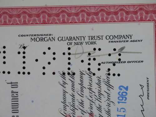 Erie Lackawanna Railroad Company, Stock Certificate, 1962 , 100 Shares