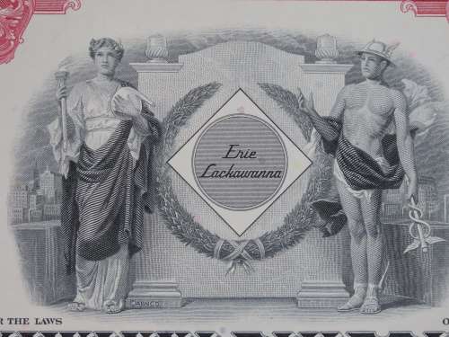 Erie Lackawanna Railroad Company, Stock Certificate, 1962 , 100 Shares