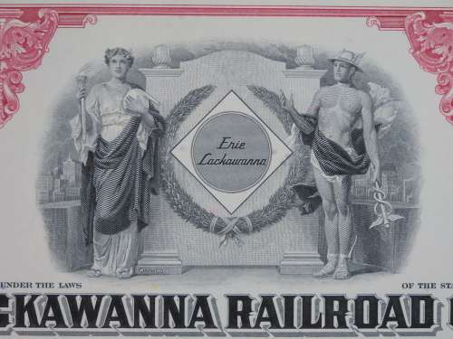 Erie Lackawanna Railroad Company, Stock Certificate, 1962 , 100 Shares