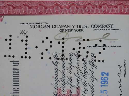Erie Lackawanna Railroad Company, Stock Certificate, 1962 , 100 Shares