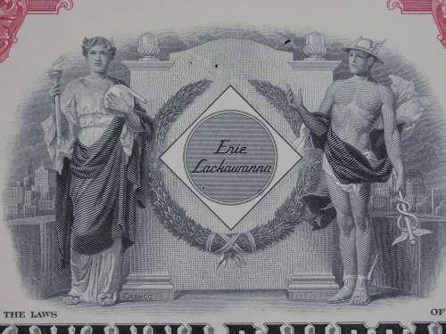 Erie Lackawanna Railroad Company, Stock Certificate, 1962 , 100 Shares