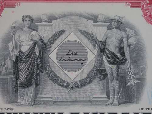 Erie Lackawanna Railroad Company, Stock Certificate, 1966 , 100 Shares