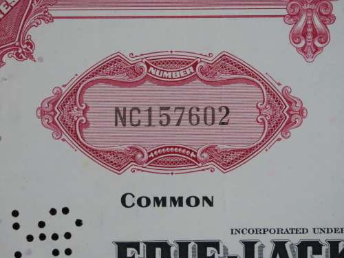 Erie Lackawanna Railroad Company, Stock Certificate, 1966 , 100 Shares