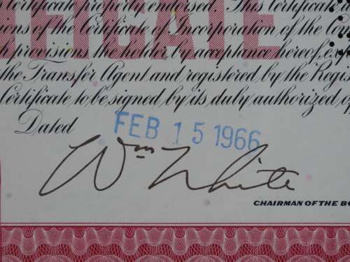 Erie Lackawanna Railroad Company, Stock Certificate, 1966 , 100 Shares