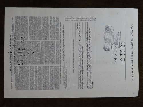 Erie Lackawanna Railroad Company, Stock Certificate, 1966 , 100 Shares