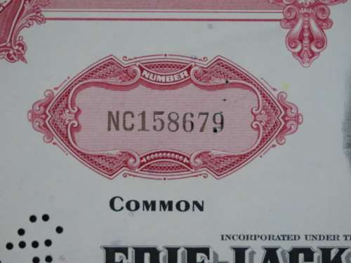 Erie Lackawanna Railroad Company, Stock Certificate, 1966 , 100 Shares