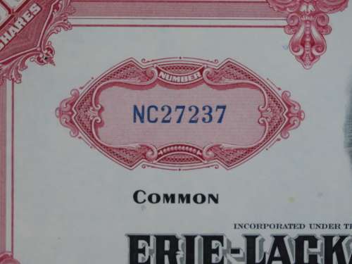 Erie Lackawanna Railroad Company, Stock Certificate, 1961 , 100 Shares
