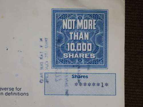 American Standard Inc, Stock Certificate, 1975 , 1 Share