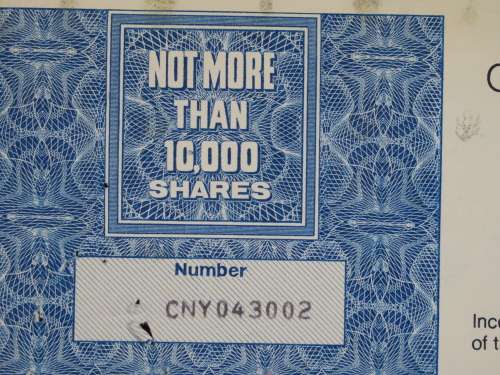 American Standard Inc, Stock Certificate, 1977 , 362 Shares