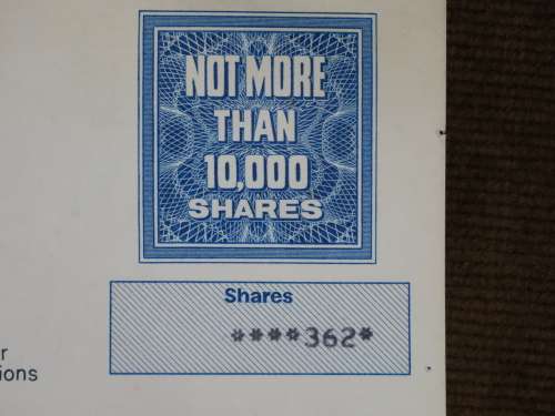 American Standard Inc, Stock Certificate, 1977 , 362 Shares