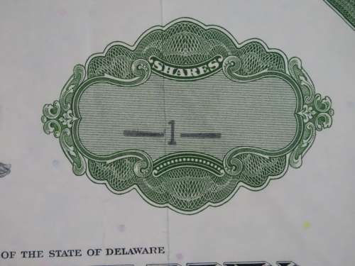 The Grand Union Company, Stock Certificate, 1963 , 1 Shares