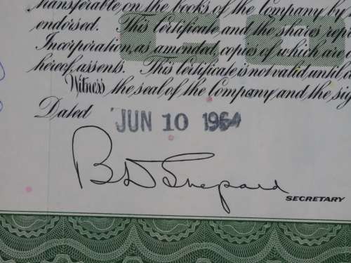 The Grand Union Company, Stock Certificate, 1964 , 1 Shares