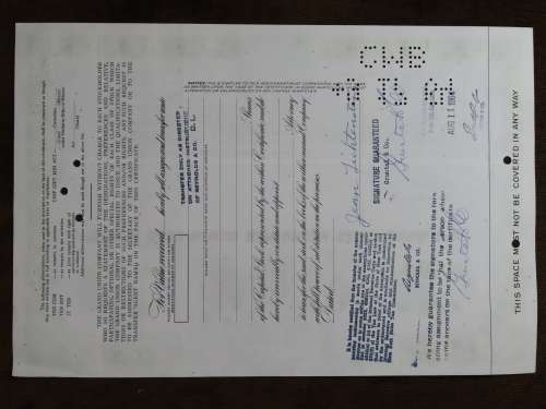 The Grand Union Company, Stock Certificate, 1964 , 1 Shares