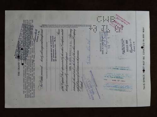 The Grand Union Company, Stock Certificate, 1961 , 1 Shares