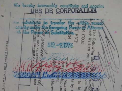 Pan American World Airways, Stock Certificate, 1975 , 100 Shares
