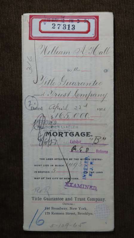 1901 Mortgage Indenture with Seal, Hand Written, New York City - damaged