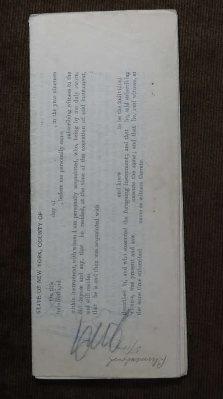1901 Mortgage Indenture with Seal, Hand Written, New York City - damaged