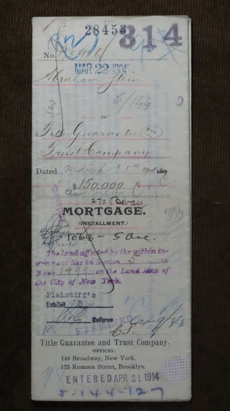 1904 Mortgage Indenture with Seal, Hand Written, New York City