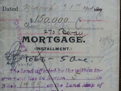 1904 Mortgage Indenture with Seal, Hand Written, New York City