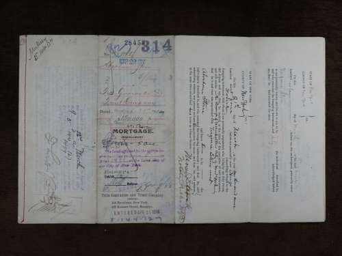 1904 Mortgage Indenture with Seal, Hand Written, New York City