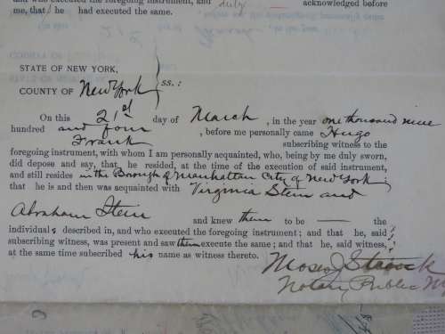 1904 Mortgage Indenture with Seal, Hand Written, New York City